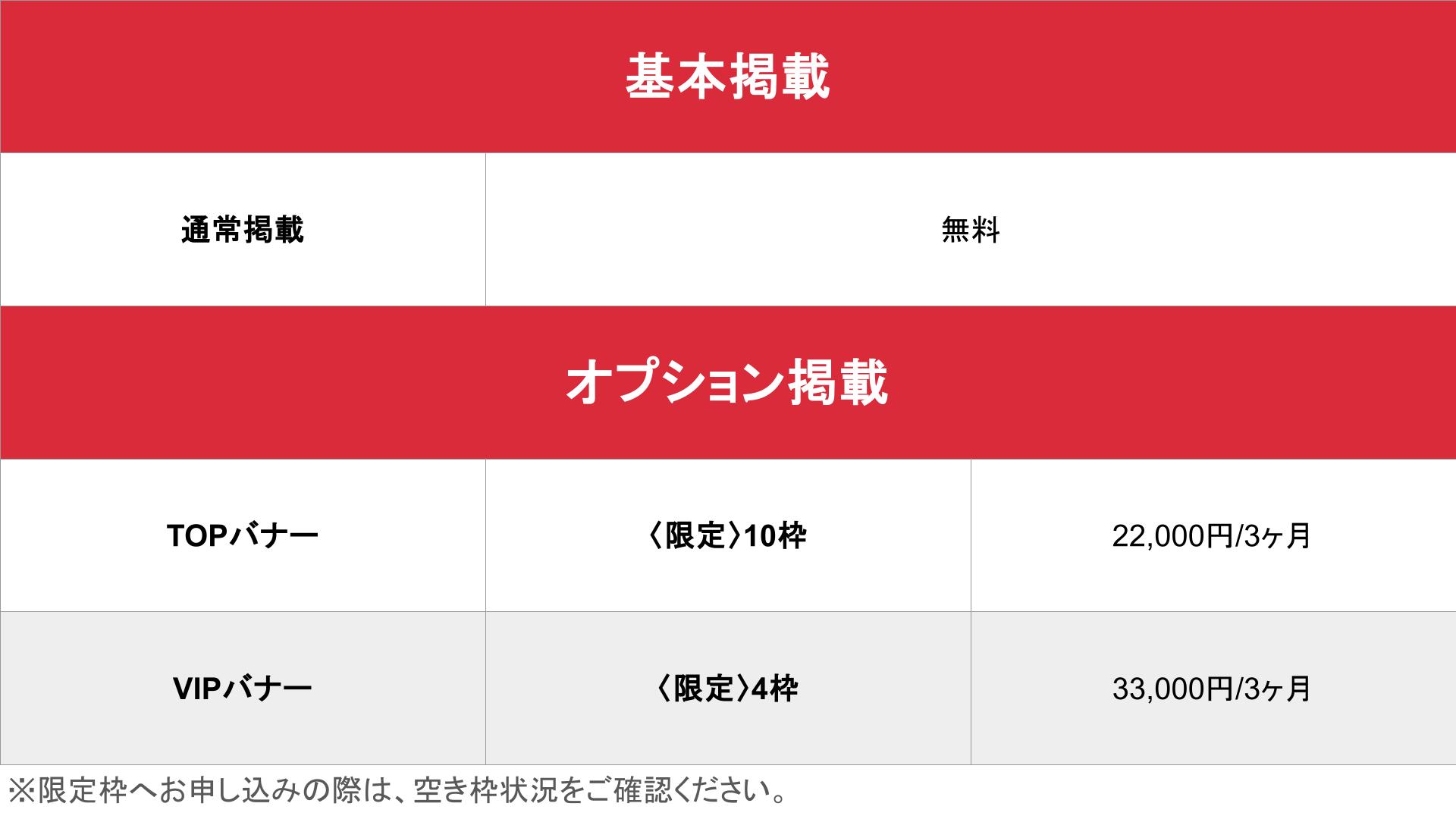 媒体名_基本_料金表